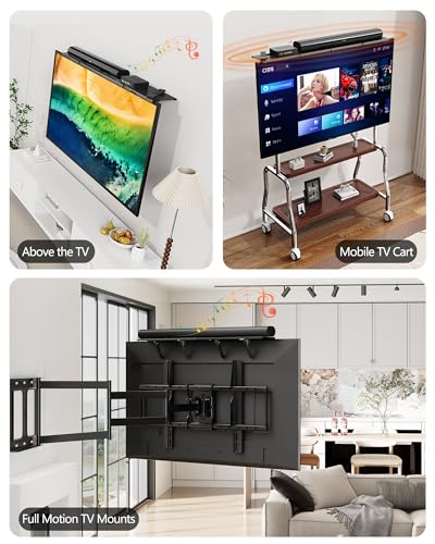 CUISIBOT Soundbar Mount, No Drilling Steel TV Top Shelf Fits Most of Sound Bars Up to 15 Lbs, Universal Sound Bar TV Mount Bracket, Sound Bar Stand Compatible with Samsung, Sony, LG,Bose, 16.9x4.7inch - Image 5