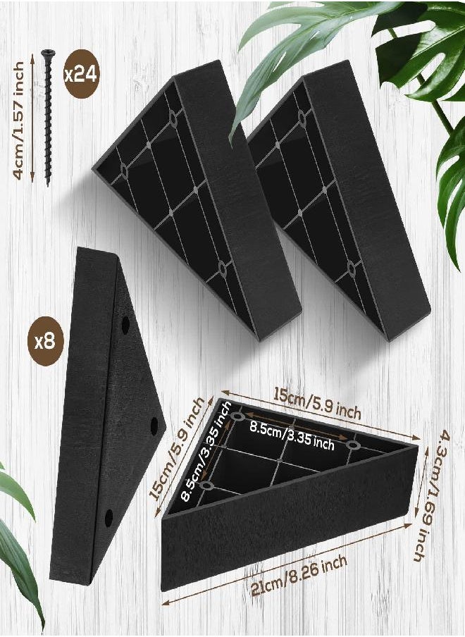 Taiyin - Couch Legs Replacement Plastic Triangle Corner Sofa Legs Black Couch Legs with Screws Chair Sofa Couch Feet Replacement Furniture Legs (8 Sets) - Image 1