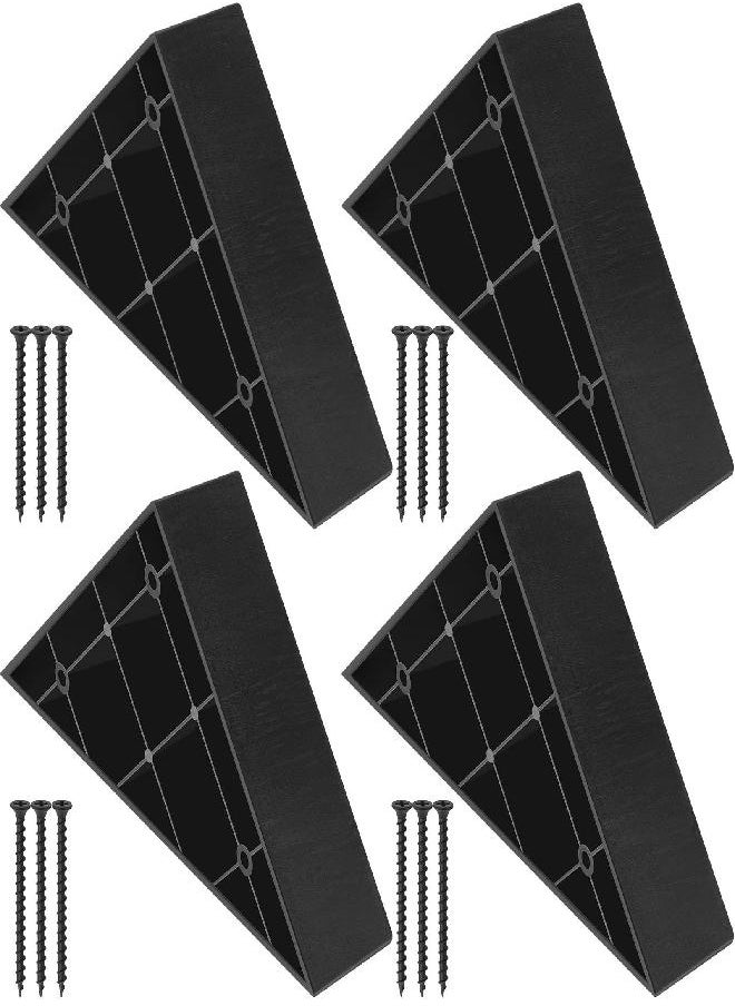 Taiyin - Couch Legs Replacement Plastic Triangle Corner Sofa Legs Black Couch Legs with Screws Chair Sofa Couch Feet Replacement Furniture Legs (8 Sets) - Image 1