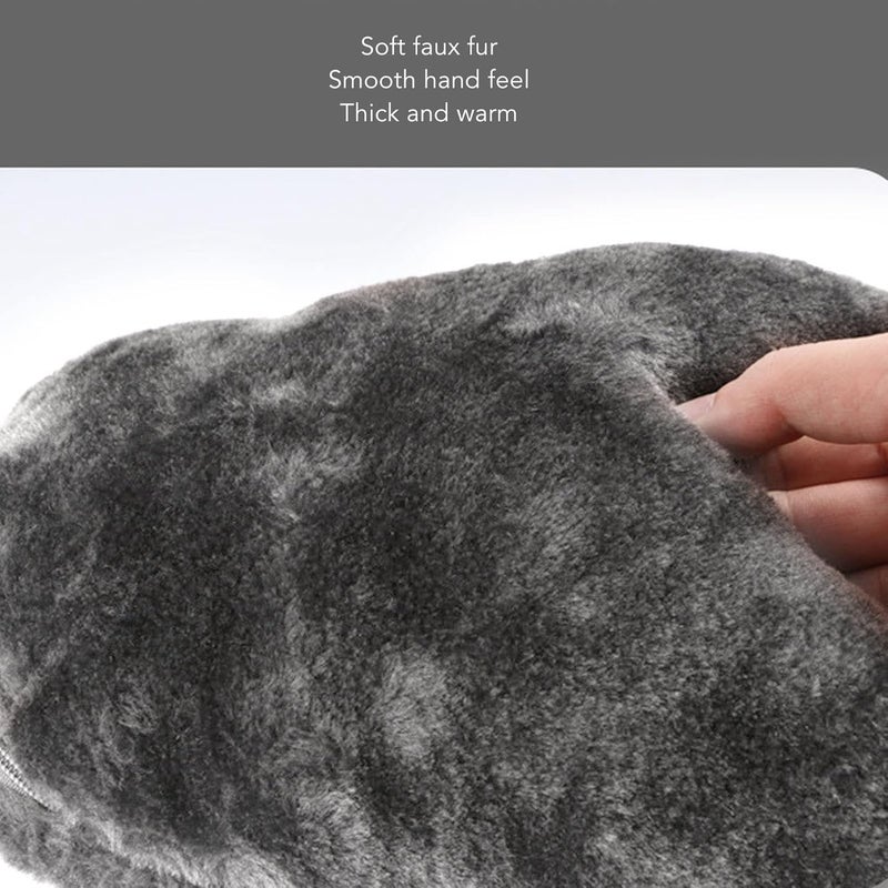 كلاراكو شبشب كلاركو المُدفأ، شبشب ناعم مُدفأ للقدمين بمنفذ USB للرجال والنساء، حذاء تدفئة كهربائي مُخملي مانع للانزلاق وجيد التهوية مع غطاء قابل للغسل للشتاء والطقس البارد (رمادي) - Image 4