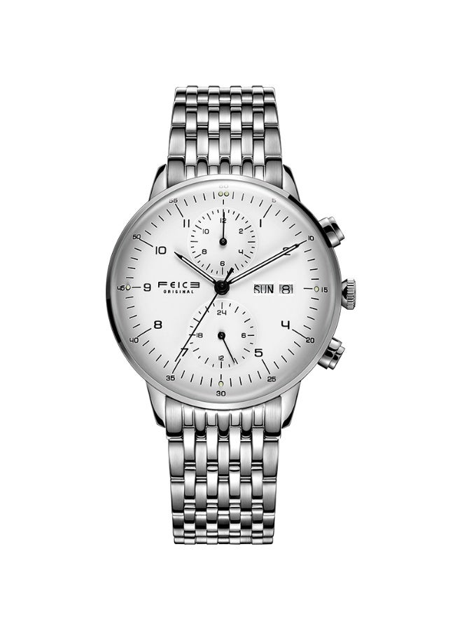 FEICE Men’s Watches Bauhaus Automatic Watch Stainless Steel Mechanical Watch Wristwatch Casual Dress Watches for Men