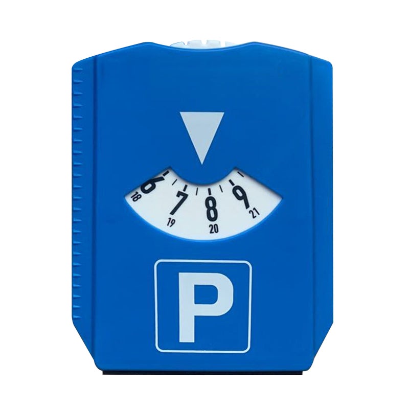 M&H-24 European Parking Disc Parking Meters with Ice Scraper, Plastic, Blue - Image 1