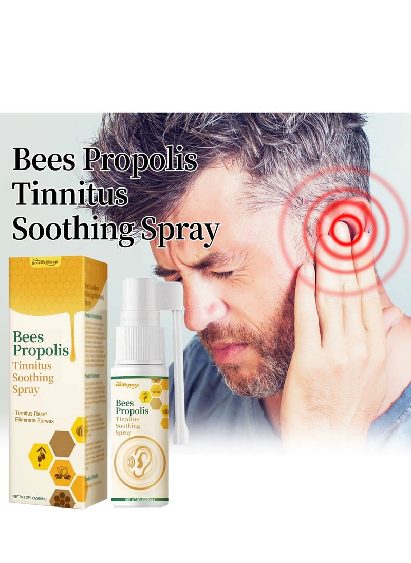 SOUTH MOON Bee Propolis Tinnitus Relief Spray, Ear Tinnitus Relief, Tinnitus Relief for Ringing Ears, Tinnitus Spray Relieves Tinnitus, Support Ear Tinnitus Relief for Women Men, Relief Ear Discomfort 60ml  - Image 5