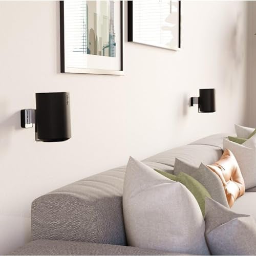 Vogel's SWM 4111 Speaker Wall Bracket for Sonos ERA 100, Max. 11 lbs (5 kg), Tiltable -30º/+30º, Swivels up to 70º (Left/Right), Black, 1 Bracket - Image 2