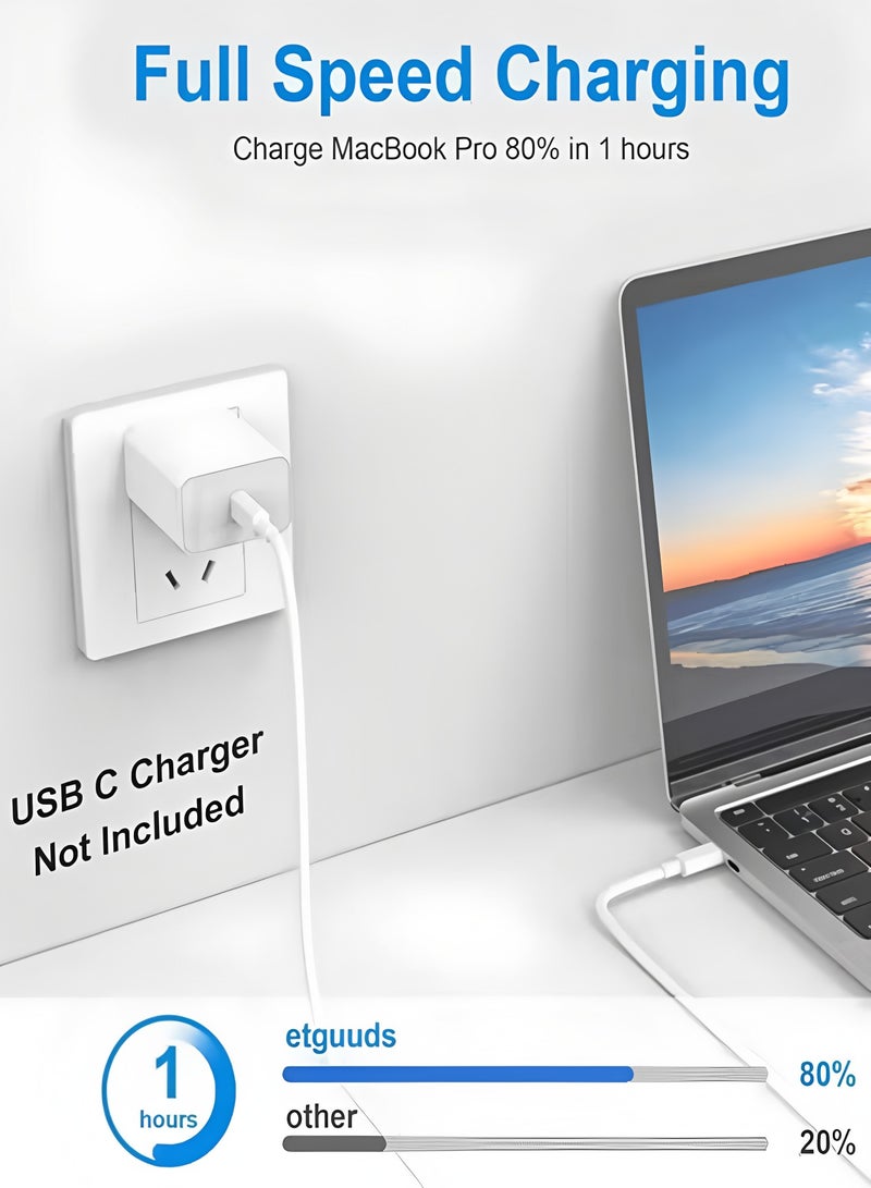 أبلينم كابل USB C 60 واط، كابل USB-C إلى USB-C كابل شاحن USB C لأجهزة iPhone 15، وMac Book Pro 2020، وiPad Pro 2020، وSwitch، وSamsung Galaxy S20 Plus S9 S8 Plus، وPixel، وأجهزة الكمبيوتر المحمولة والمزيد - Image 2