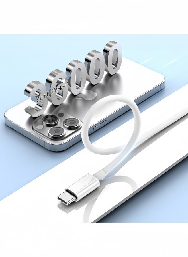 أبلينم كابل شحن فائق السرعة من النوع C إلى النوع C بطول 1 متر لأجهزة iPhone 17/16/15 و iPad و Macbook و Samsung - Image 4