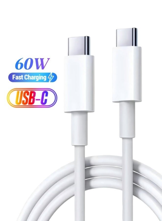 أبلينم كابل شحن فائق السرعة من النوع C إلى النوع C بطول 1 متر لأجهزة iPhone 17/16/15 و iPad و Macbook و Samsung - Image 1