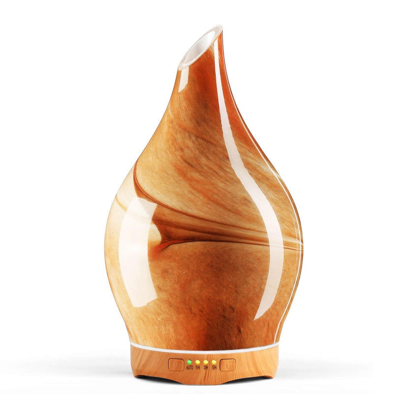 Porseme 280ml Essential Oil Diffuser Glass Color Changing Aroma Air Diffusers Aromatherapy Ultrasonic Cool Mist Humidifier 7 Running Hours Waterless AutoOff for Sleeping Yoga Office Spa Desert