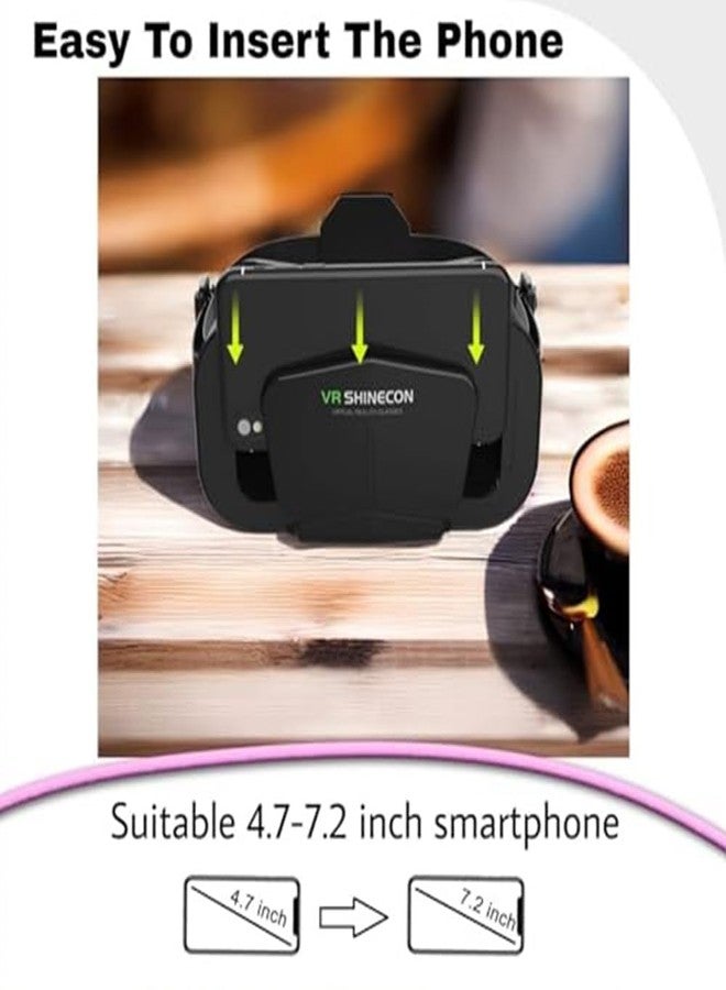 VR SHINECON VR Headset Virtual Reality VR Glasses VR Helmet for iPhone Android Smartphones - Image 3