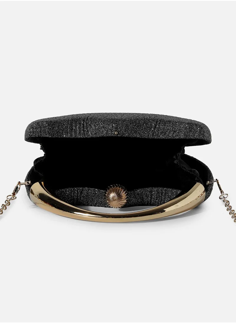 Haute Sauce Glimmering Glitz Black Clutch