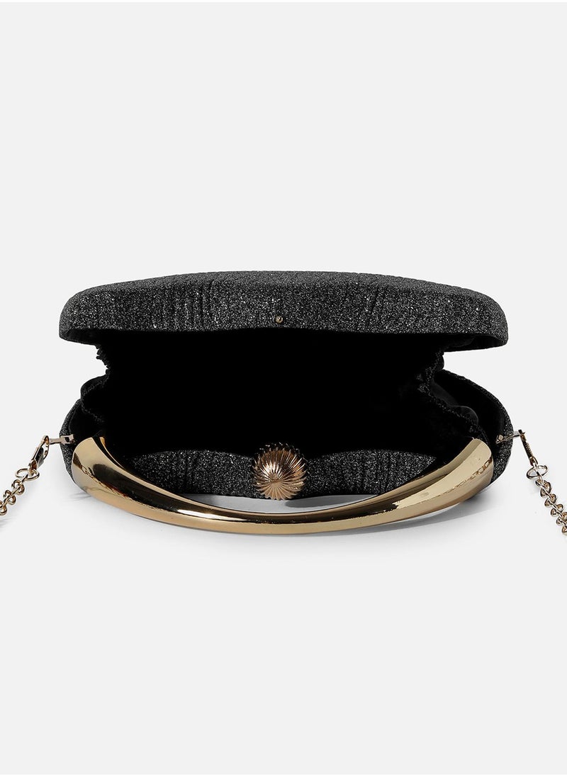 Haute Sauce Glimmering Glitz Black Clutch  - Image 4