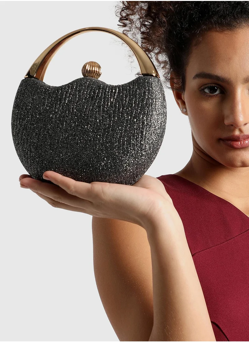 Haute Sauce Glimmering Glitz Black Clutch