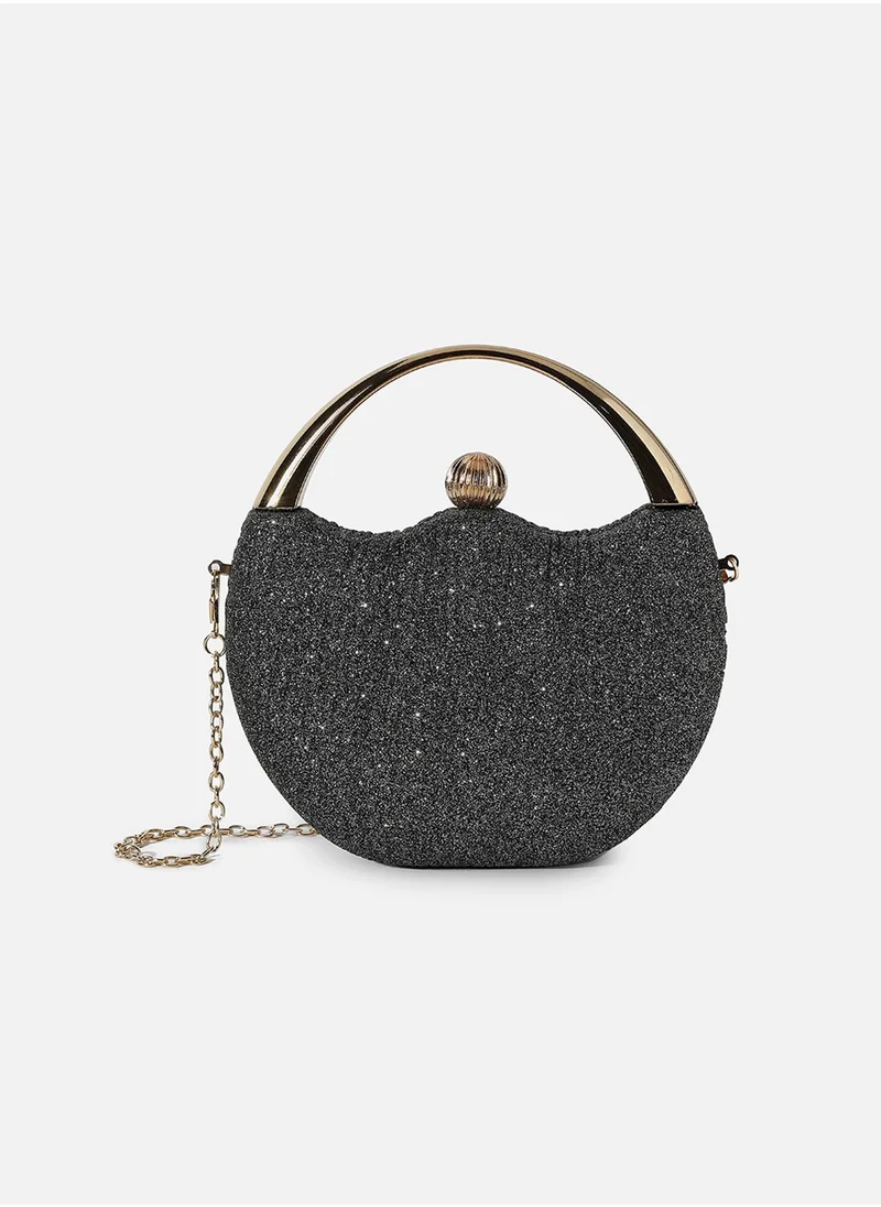 Haute Sauce Glimmering Glitz Black Clutch