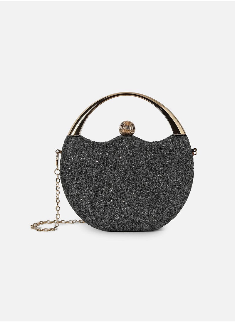 Haute Sauce Glimmering Glitz Black Clutch  - Image 1