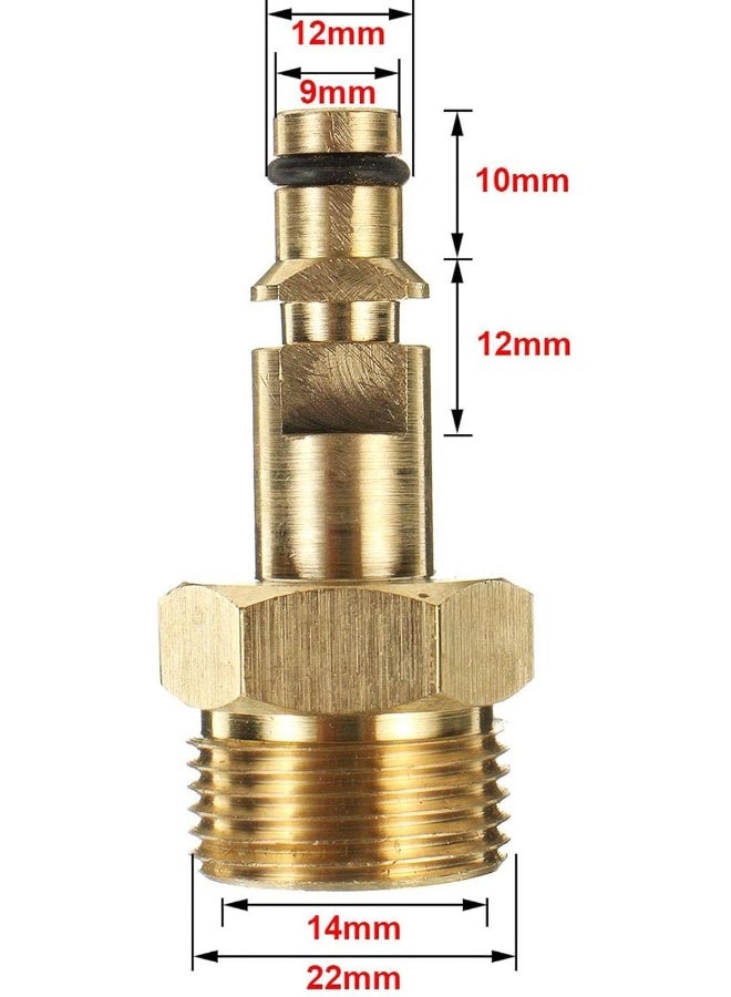 WsjiaboFux Gold M22 Adapter High Pressure Washer Hose Adapter - Image 3