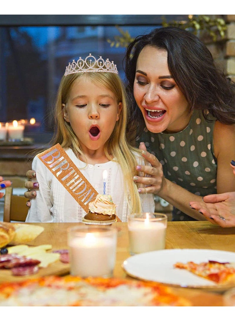 Rose Gold Birthday Queen Sash and Birthday Crown Kit - Image 4