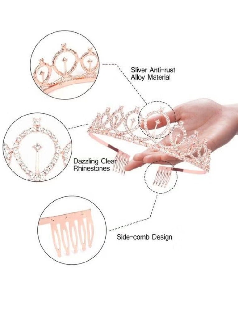Rose Gold Birthday Queen Sash and Birthday Crown Kit - Image 2