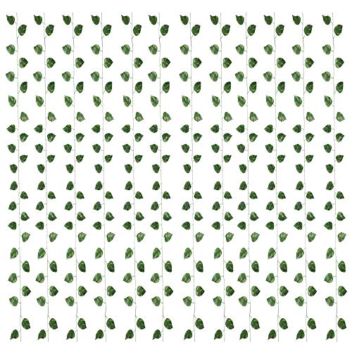 BS AMOR Artificial Creeper Money Plant Leaf Garland | Wall Hanging | Speacial Ocassion Decoration | Home Decor Party | Office Festival Theme Decorative Length 6 Feet Pack Strings(12) - Image 3