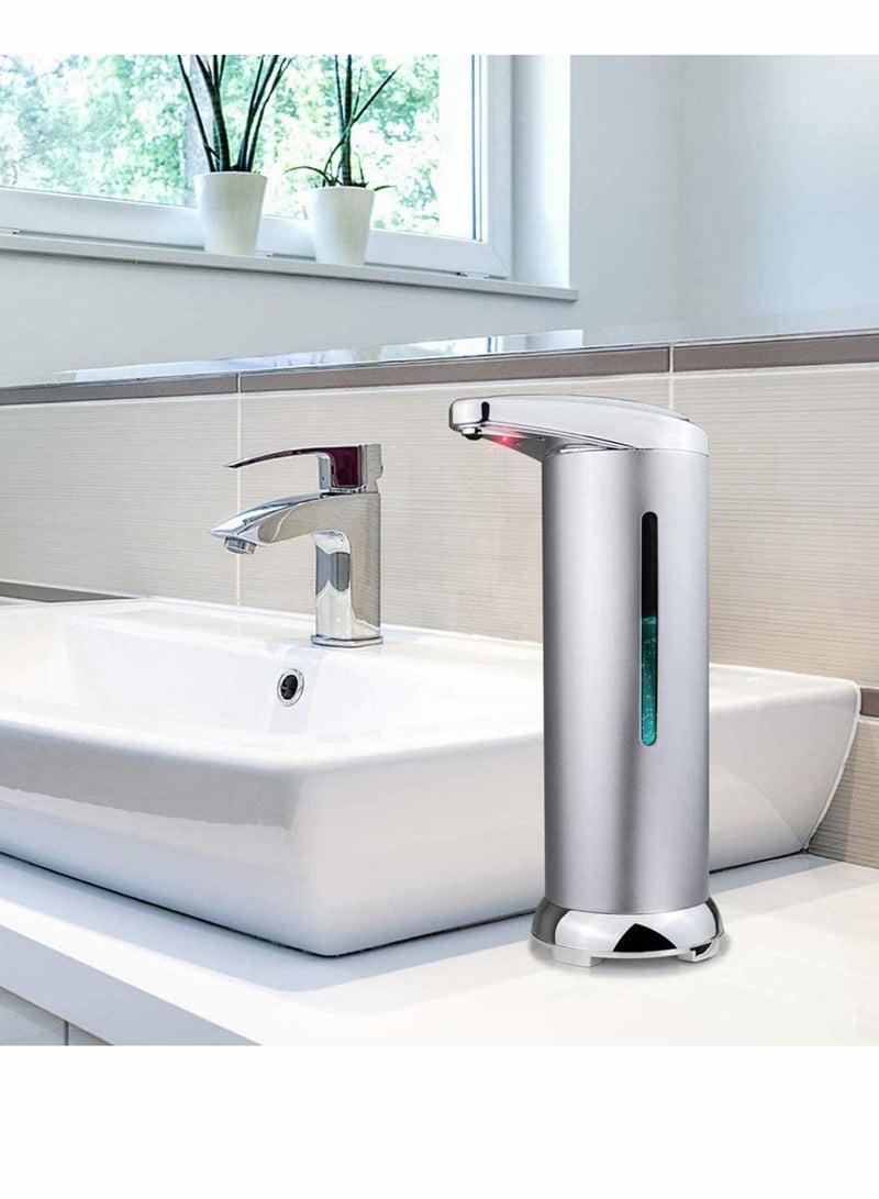 SOLARAE Automatic Soap Dispenser, Hand Sanitizer Dispenser Touchless Soap Dispenser, Infrared Motion Sensor Stainless Steel Dish, Liquid Free Auto Hand Soap Dispenser for Bathroom or Kitchen - Image 5