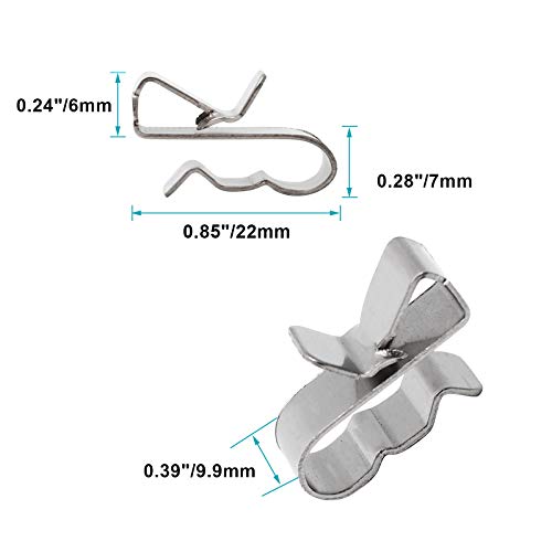 PHITUODA 60pcs Solar Panel Cable Clips Trailer Wire Clips Stainless Steel, 0.85" / 22mm Length - Image 4