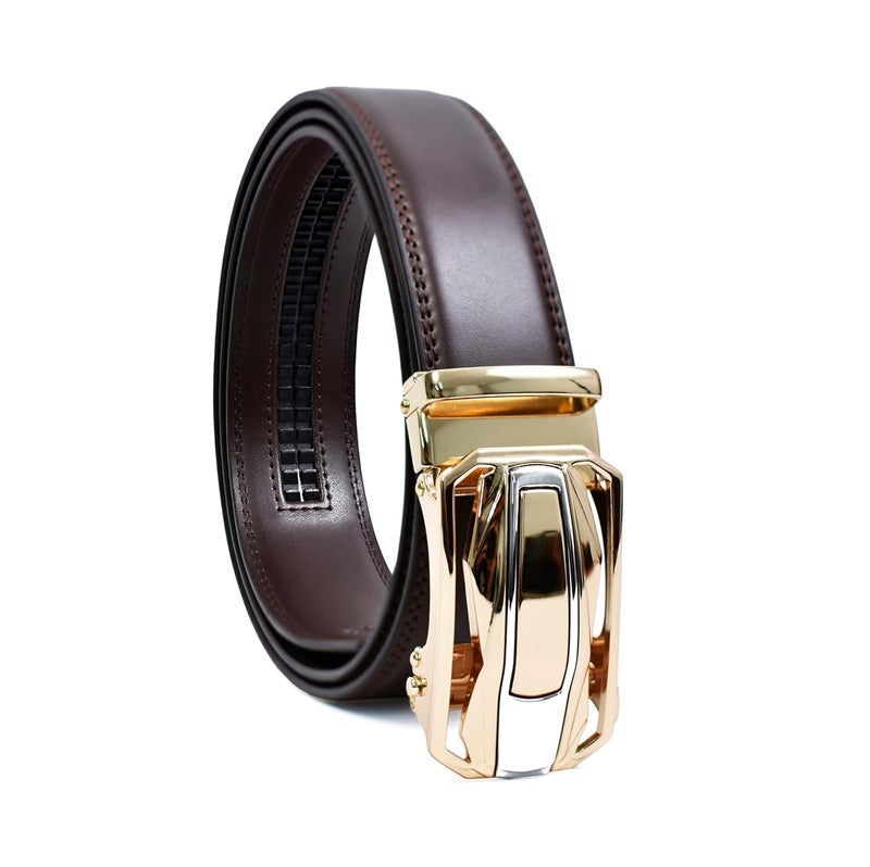 WildHorn Men's Genuine Leather Belt for Men| Premium Auto-Lock Buckle | Adjustable up to 48” | Formal & Casual Wear | Micro-Adjust Fit | Stylish Gift Box Included - Image 1