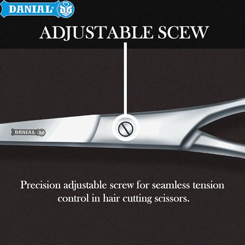 DANIAL Professional Barber Scissors 5.75" – Premium Stainless Steel Hair Cutting Shears for Men’s Hair, Beard, Mustache – Precision Scissor for Salon & Home Use - Image 3