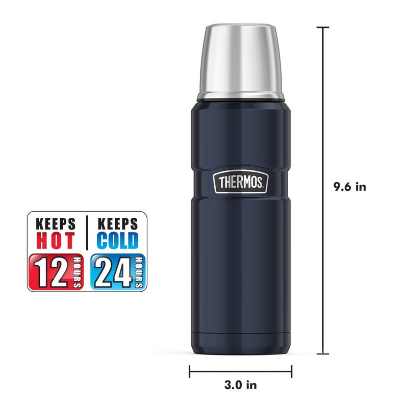 THERMOS Stainless King Vacuum-Insulated Compact Bottle, 16 Ounce, Midnight Blue - Image 5