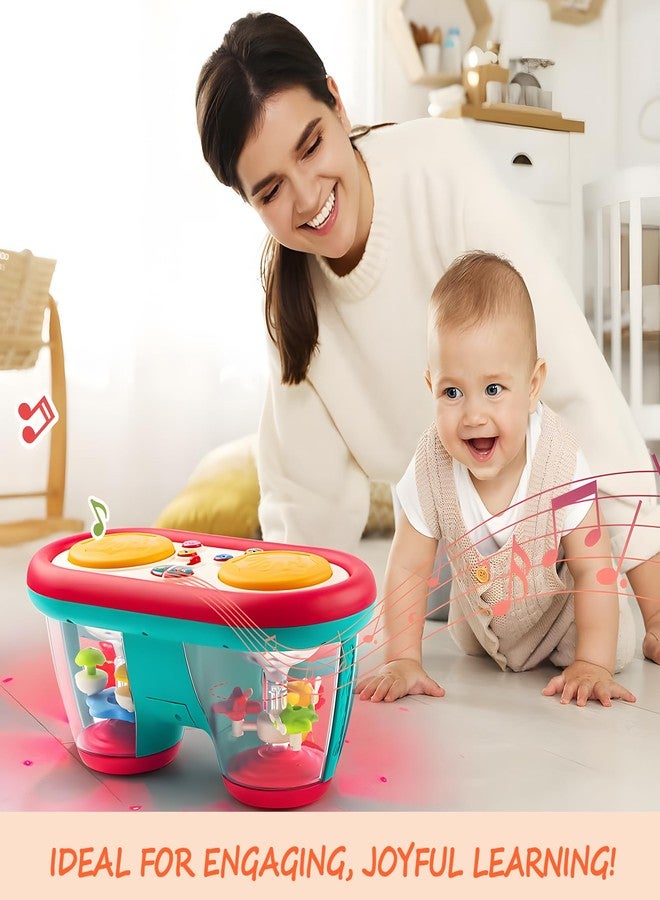 ROHSCE Baby Toys for 6 to 12 Months, Drum Musical Learning Infant Toys Rotating Light Up Toys for 12-18 Months, Tummy Time Toys for Baby 0-3-6-9 Months, Baby Gifts Toys 1 Year Old - Image 5