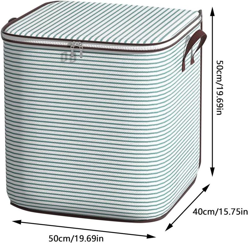 Foldable Storage and Organization with Sturdy & Zipper Moving Bags Under Bed Storage Containers Clothing Storage Organizer Large Storage Bags for Closet, Blankets, Green 16 * 20 * 20 Inch - Image 2