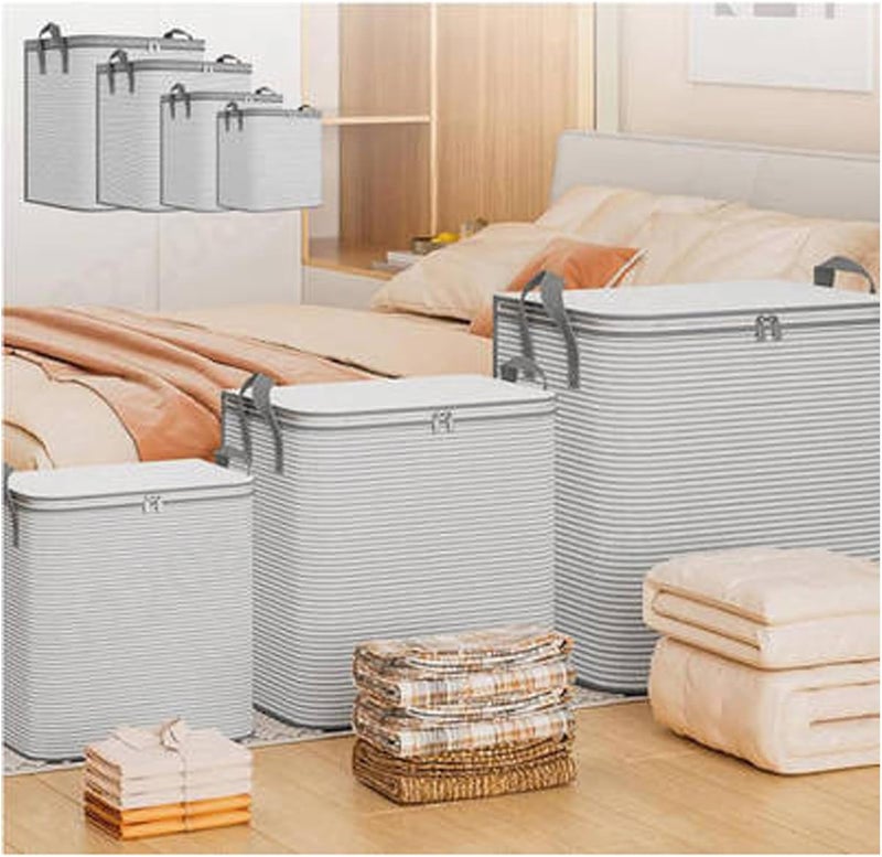 Foldable Storage and Organization with Sturdy & Zipper Moving Bags Under Bed Storage Containers Clothing Storage Organizer Large Storage Bags for Closet, Blankets, Green 16 * 20 * 20 Inch - Image 3