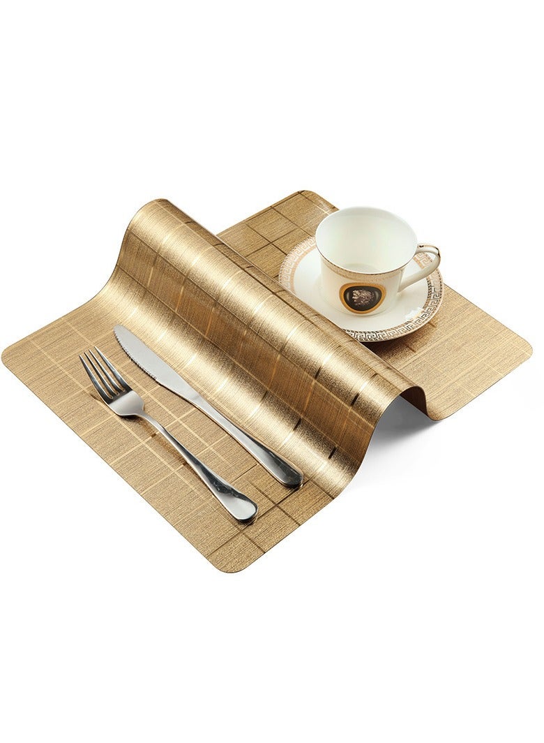 general Set of 5 Placemats, Non-Slip Crossweave Woven Vinyl Insulation Place Mat Washable Table Mats for Restaurants Party Decoration 45 x 30 cm - Image 2