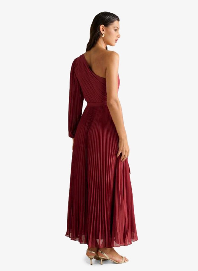 forever new Mina Pleated One Shoulder Midi Dress - Image 2