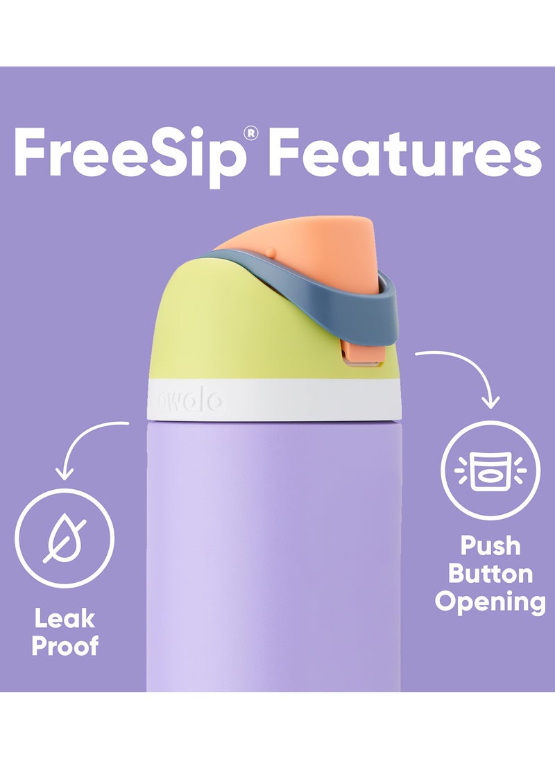 Owala FreeSip Insulated Stainless Steel Water Bottle with Straw, BPA-Free Sports Water Bottle, Great for Travel, 24 Oz, Very, Very Dark - Image 3