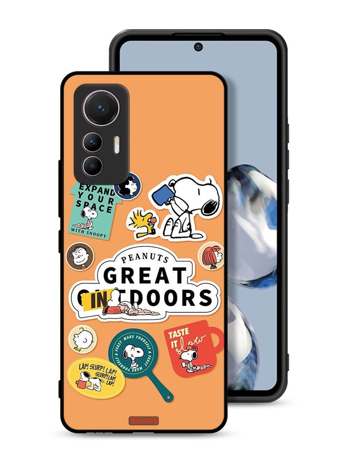 Tolwak Xiaomi 12 Lite Protective Case Cover Peanuts Stickers - Image 1
