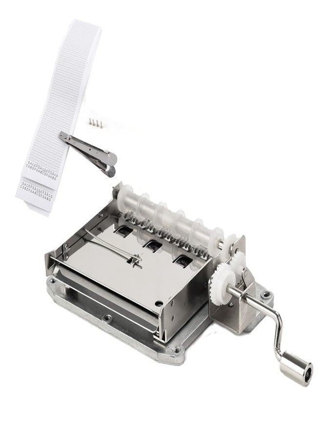 Zunate 30 Note DIY Music Box Kit, Hand Crank Movement, Paper Strip Puncher, 3 Blank Tapes - Image 1