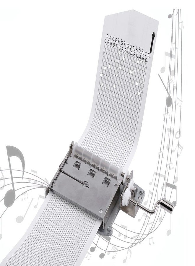 Zunate 30 Note DIY Music Box Kit, Hand Crank Movement, Paper Strip Puncher, 3 Blank Tapes - Image 3