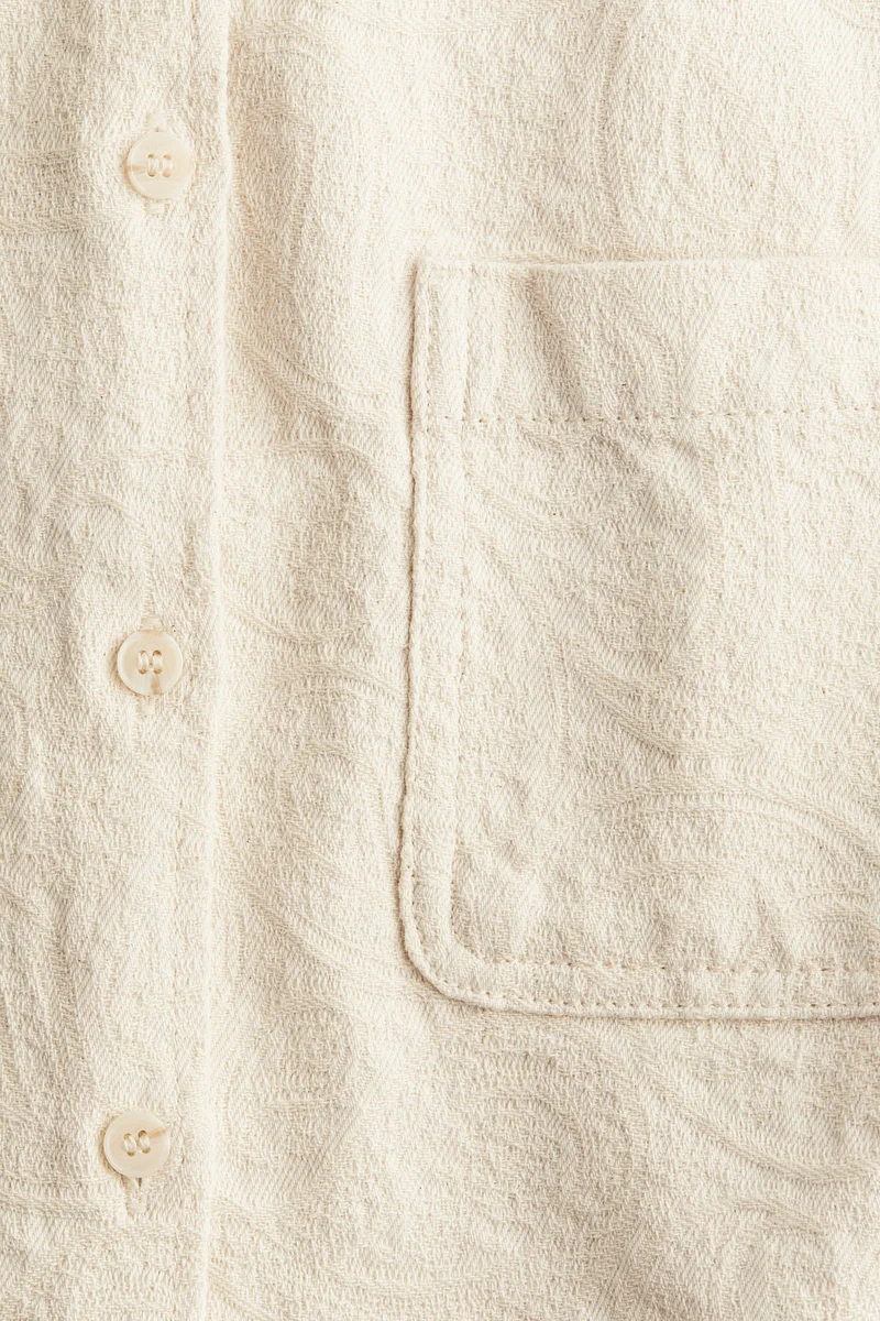 H&M Oversized jacquard-denim shirt