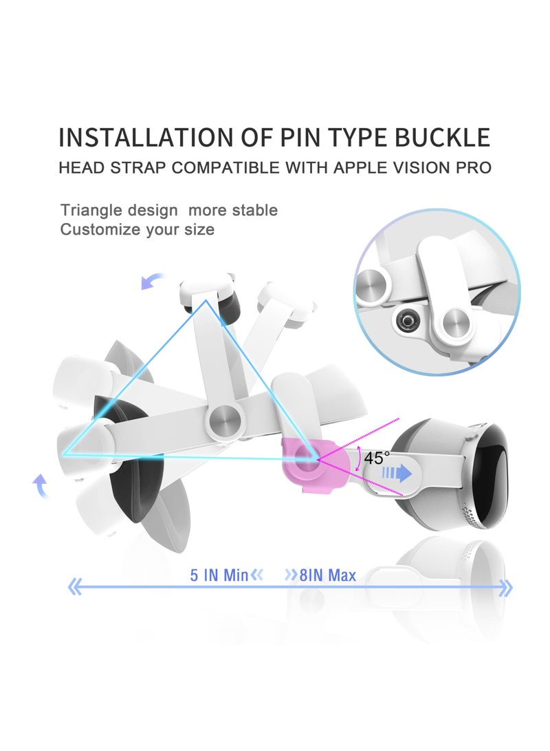 Zikra Head Strap Compatible with Apple Vision Pro, Adjustable and Comfortable Strap Headband for Vision Pro,Replacement Head Strap for Vision Pro Accessories, Suitable for Different Head Shapes. - Image 3