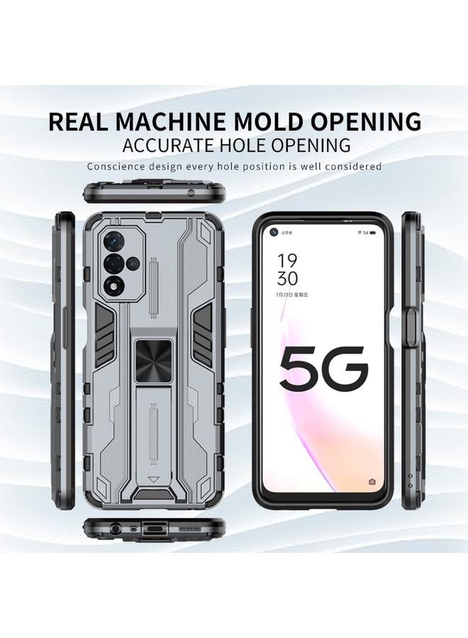 اس-توب جراب لهاتف OPPO A93S 5G Supersonic PC + جراب هاتف واقي مقاوم للصدمات من مادة TPU مع حامل - Image 2