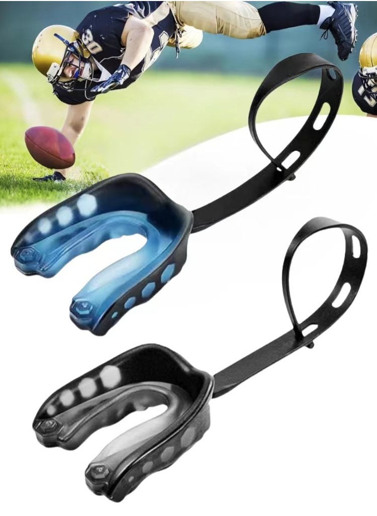 Generic Mouthguard, Braces Mouthguard with 2 Straps Fit Teen and Child, Youth Sports Mouthguard and Kids Mouth Guard for Football, Boxing, Taekwondo, Sanda, Basketball, Lacrosse, Rugby Matches  - Image 1