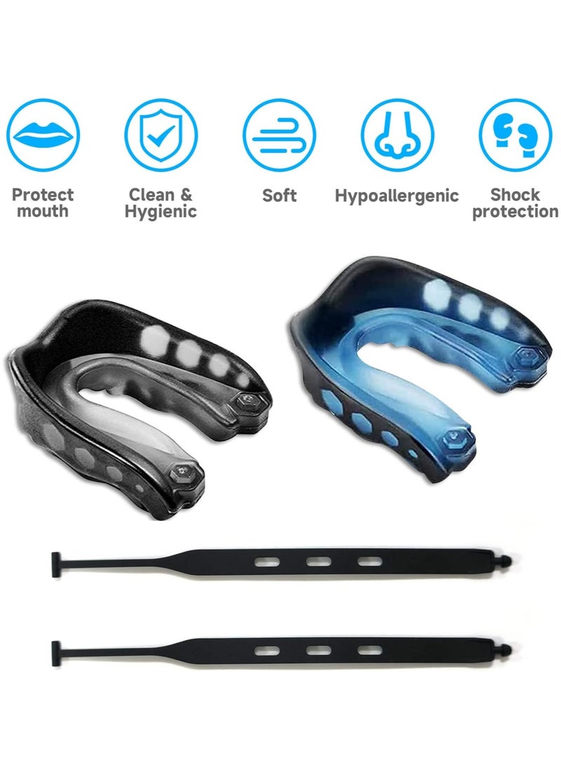Generic Mouthguard, Braces Mouthguard with 2 Straps Fit Teen and Child, Youth Sports Mouthguard and Kids Mouth Guard for Football, Boxing, Taekwondo, Sanda, Basketball, Lacrosse, Rugby Matches  - Image 2
