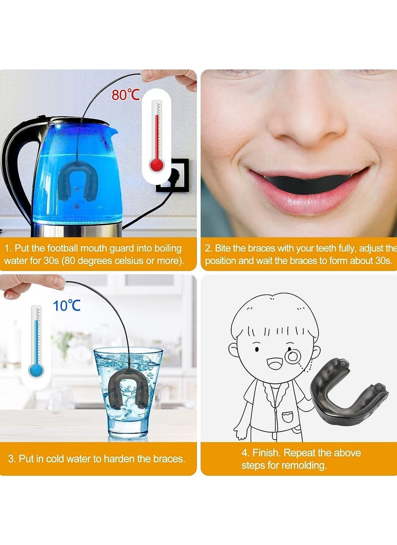 Generic Mouthguard, Braces Mouthguard with 2 Straps Fit Teen and Child, Youth Sports Mouthguard and Kids Mouth Guard for Football, Boxing, Taekwondo, Sanda, Basketball, Lacrosse, Rugby Matches  - Image 5
