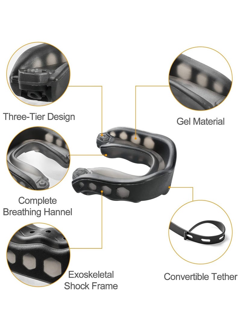 Generic Mouthguard, Braces Mouthguard with 2 Straps Fit Teen and Child, Youth Sports Mouthguard and Kids Mouth Guard for Football, Boxing, Taekwondo, Sanda, Basketball, Lacrosse, Rugby Matches  - Image 3