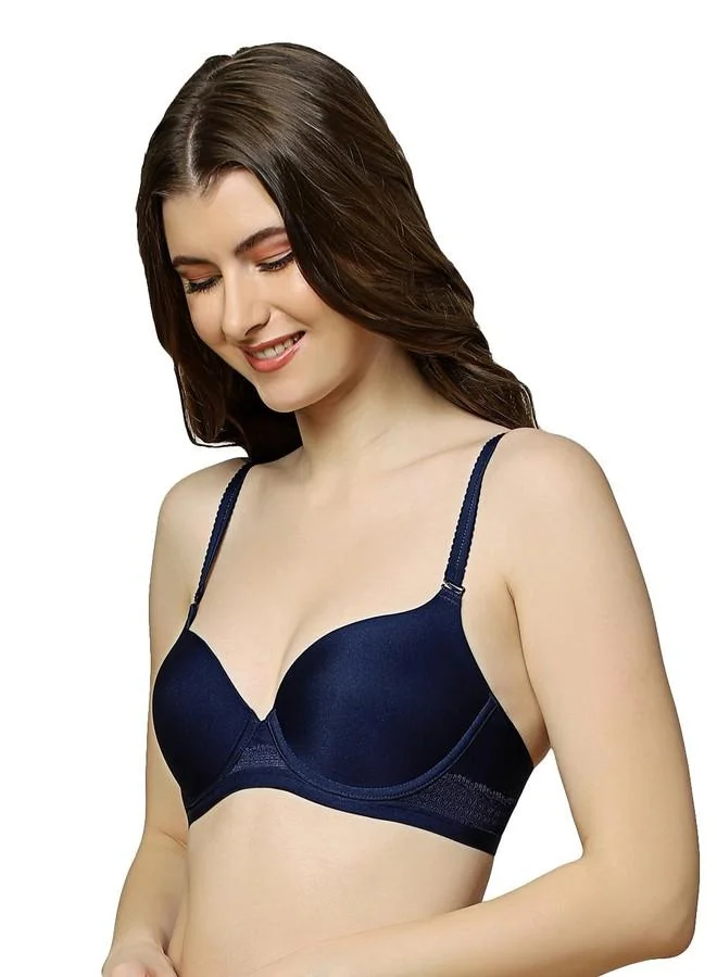 ترايامف Triumph International Women's Polyamide Wired Casual T-Shirt Bra (123I289_Blue_32D)