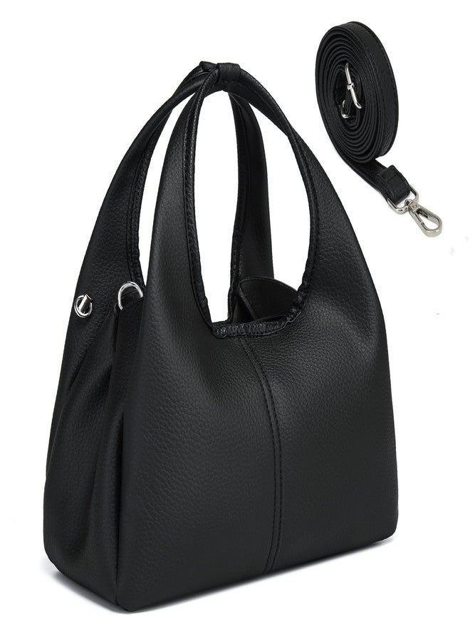 MYHOZEE Black Crossbody Purses for Women Leather Satchel Handbags Designer Tote Bags Top Handle Trendy Purse - Image 2