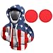 yicheyiyou Car Gear Shift Hoodie Gear Shift Cover Car Cup Coaster Set Universal Car Shift Knob Hoodie Mini Hoodie Automotive Interior Cute Gadgets Accessories US Flag Gear Shift CoverRed Coaster - Image 2