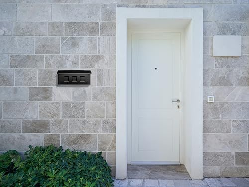 Architectural Mailboxes Wayland™ Vertical Wall-Mounted Mailbox for Outside, Rust-Resistant Galvanized Steel Metal Small Mail Box, Black - Image 5