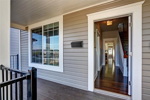 Architectural Mailboxes Wayland™ Vertical Wall-Mounted Mailbox for Outside, Rust-Resistant Galvanized Steel Metal Small Mail Box, Black - Image 2