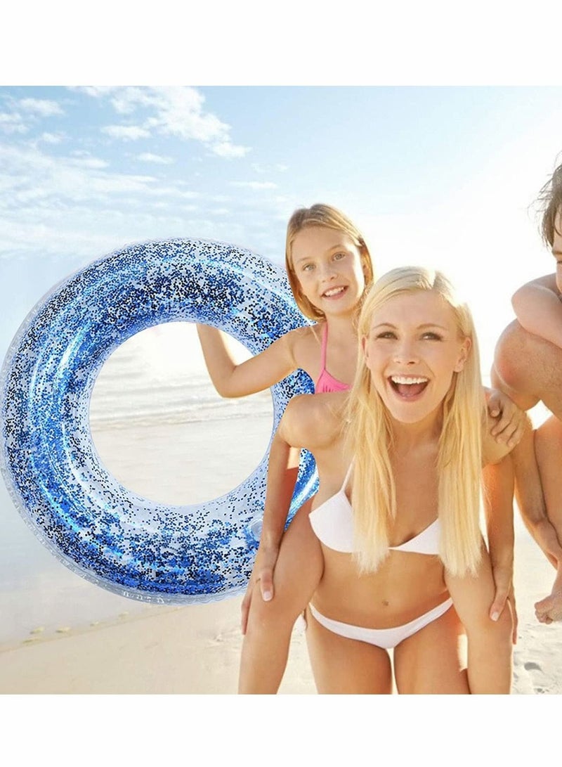 Y&D Inflatable Pool Float Tube, 31" Swimming Ring with Colorful Sparkling Glitters for The Beach Outdoor Party Supplies, 2pcs - Image 4