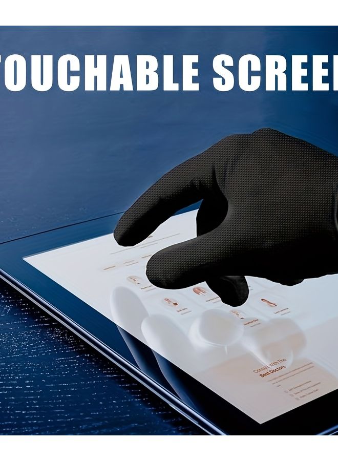 30pcs Black XL Heavy Duty 8mil Nitrile Gloves Reusable Disposable Durable Cleaning - Image 5